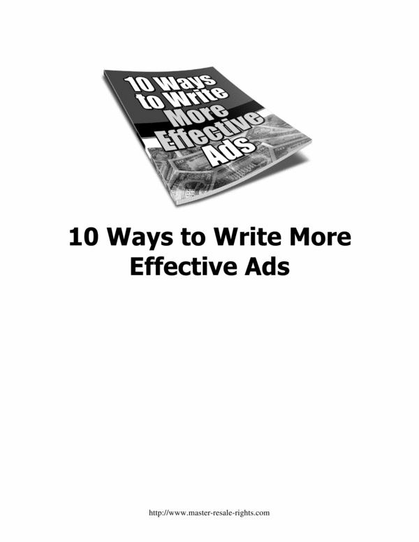 Product picture 10 Ways to Write More Effective Ads