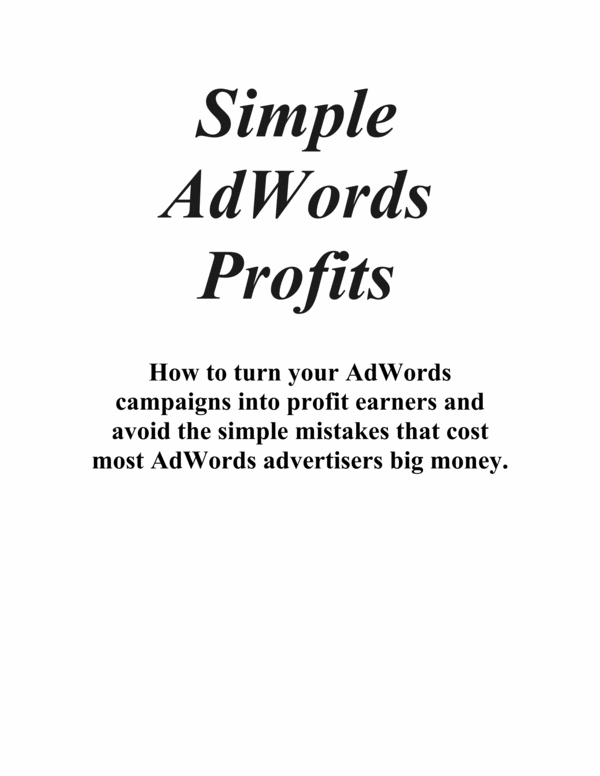 Product picture NEW - SIMPLE ADWORDS PROFITS (RESELL RIGHTS)